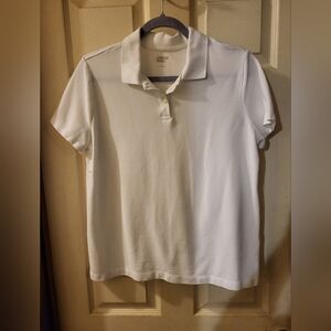 Lands' End White Polo Shirt